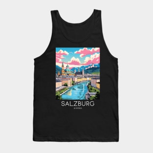 A Pop Art Travel Print of Salzburg - Austria Tank Top